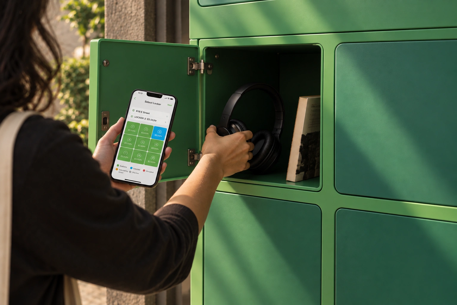 Buyer collecting an item from a Swap Stop locker